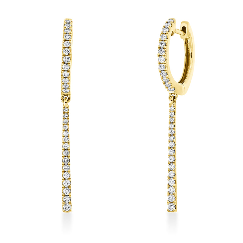 Ohrschmuck 18 kt GG, 54 Brill. 0,28 ct, W-si