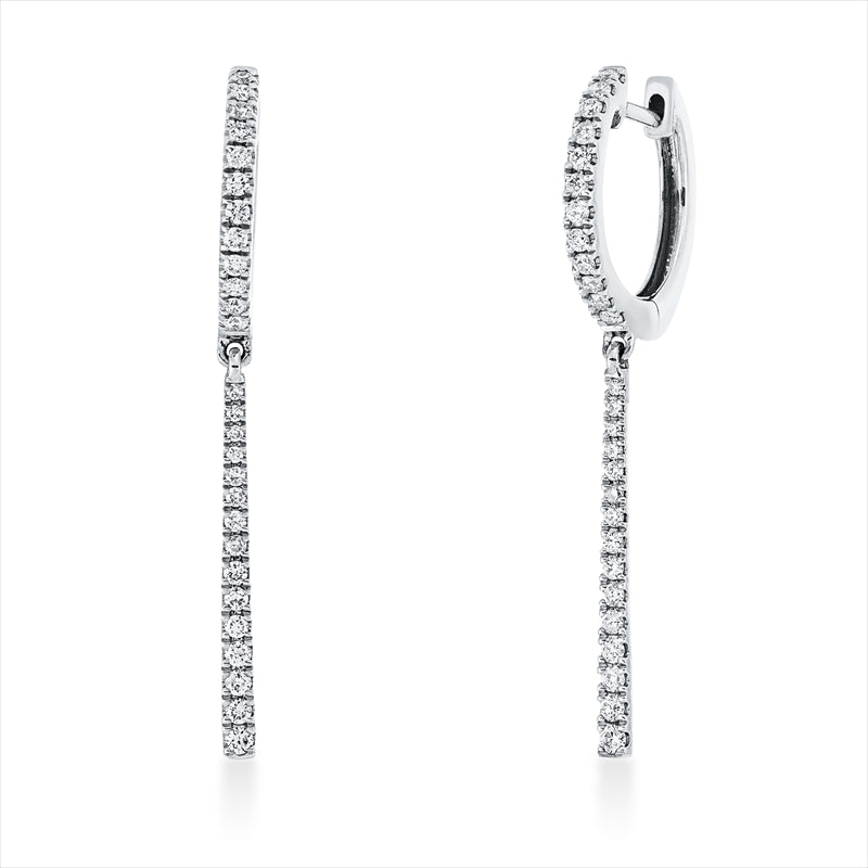 Ohrschmuck 18 kt WG, 54 Brill. 0,28 ct, W-si