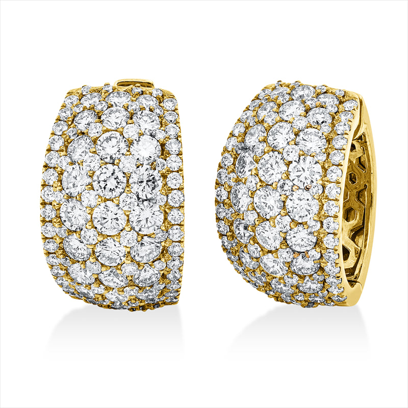 Creolen 18 kt GG, 194 Brill. 4,09 ct, TW-pi