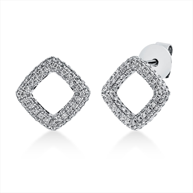 Ohrschmuck 18 kt WG, 216 Brill. 0,37 ct, TW-si