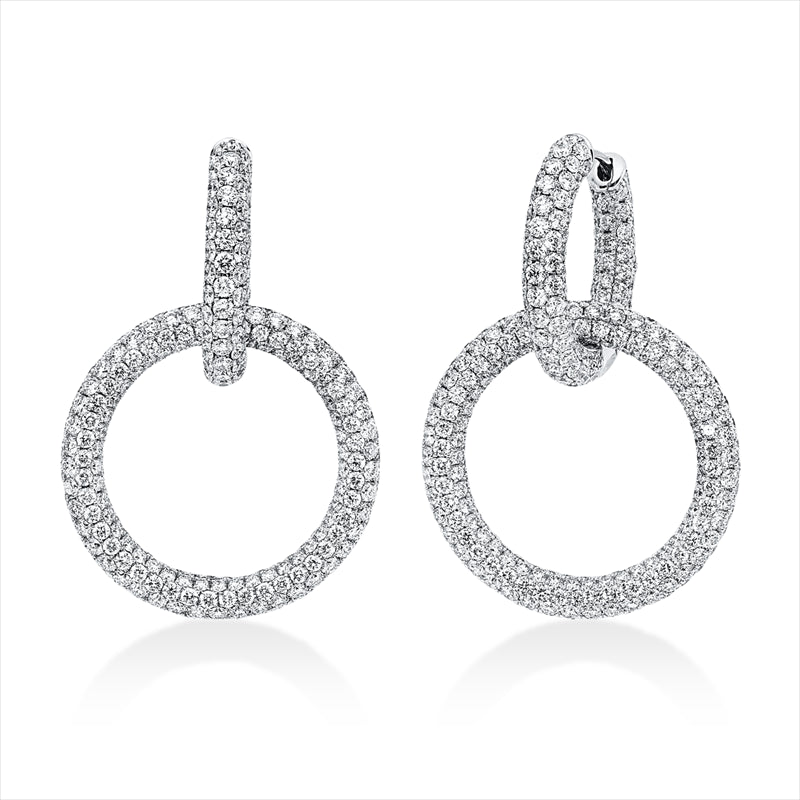 Ohrschmuck 18 kt WG, 680 Brill. 7,87 ct, TW-vsi