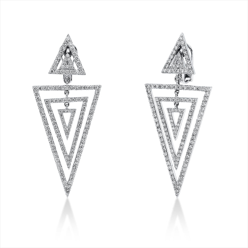 Ohrschmuck 18 kt WG, 286 Brill. 5,88 ct, TW-vsi/si