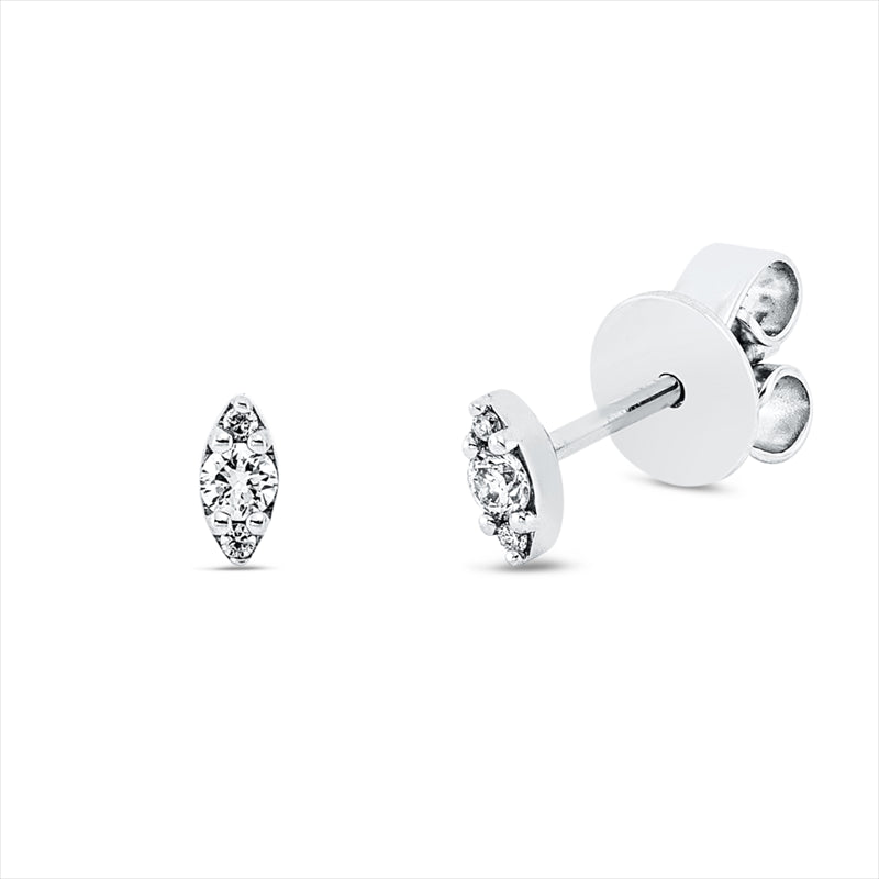 Ohrstecker 18 kt WG, 6 Brill. 0,07 ct, TW-si