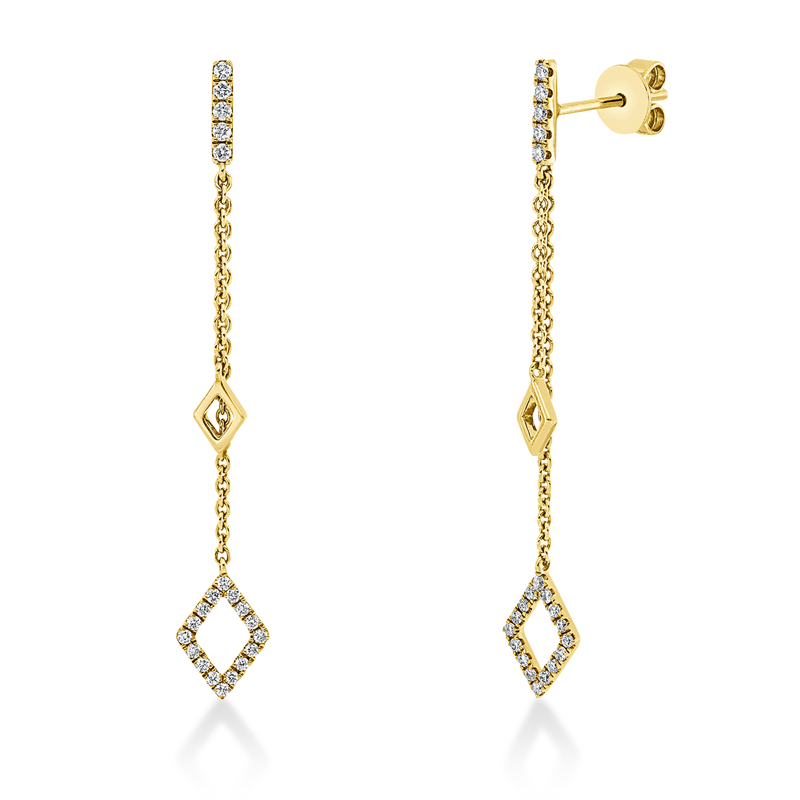 Ohrschmuck 18 kt GG, 42 Brill. 0,21 ct, TW-si