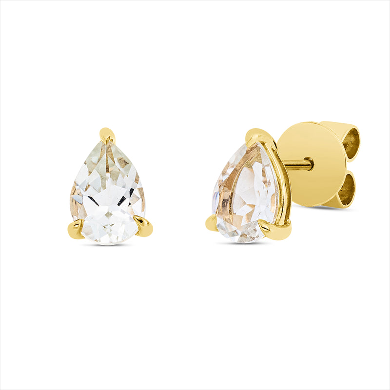Ohrstecker 18 kt GG, 2 Amethyste 1,33 ct grün