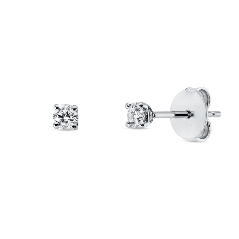 Ohrstecker 18 kt WG, 2 Brill. 0,20 ct, TW-si