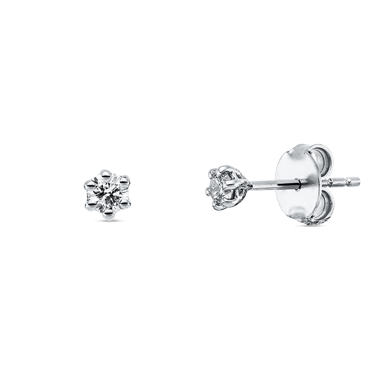 Ohrstecker 18 kt WG, 2 Brill. 0,20 ct, TW-si