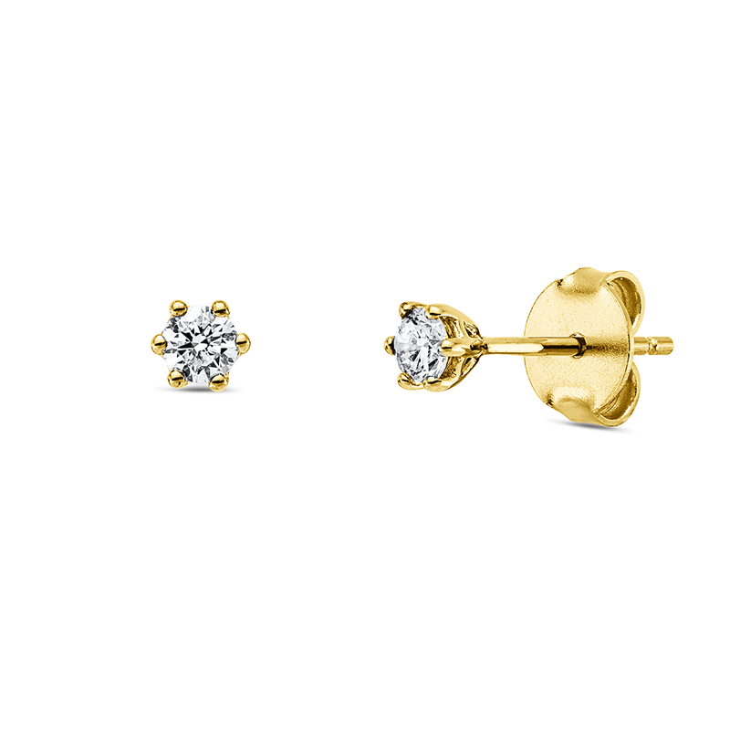 Ohrstecker 18 kt GG, 2 Brill. 0,25 ct, TW-si