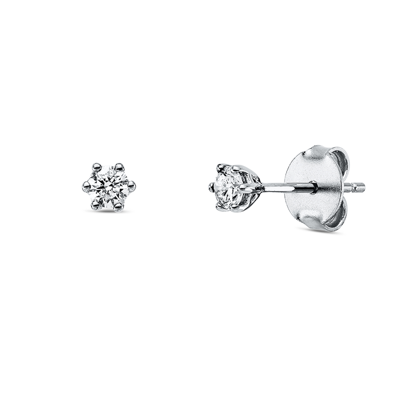 Ohrstecker 18 kt WG, 2 Brill. 0,25 ct, TW-si