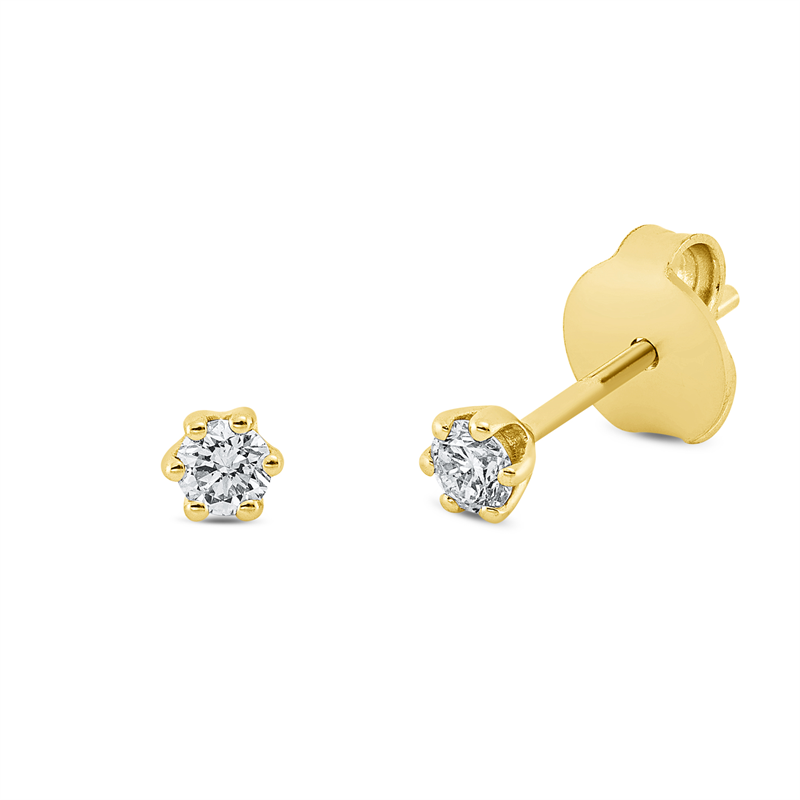 Ohrstecker 18 kt GG, 2 Brill. 0,17 ct, TW-si