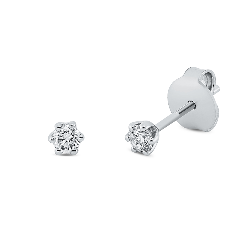 Ohrstecker 18 kt WG, 2 Brill. 0,20 ct, TW-si