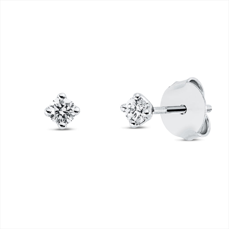 Ohrstecker 18 kt WG, 2 Brill. 0,17 ct, TW-si
