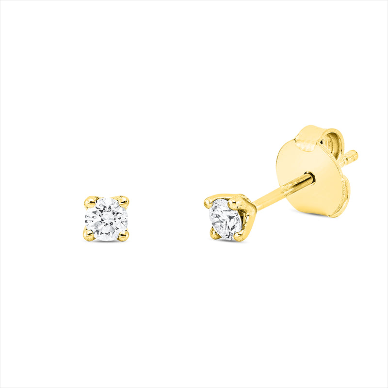 Ohrstecker 18 kt GG, 2 Brill. 0,25 ct, TW-si