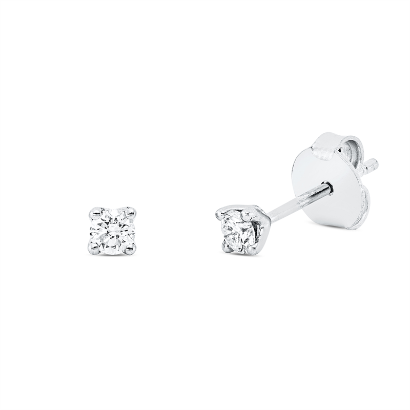 Ohrstecker 18 kt WG, 2 Brill. 0,25 ct, TW-si