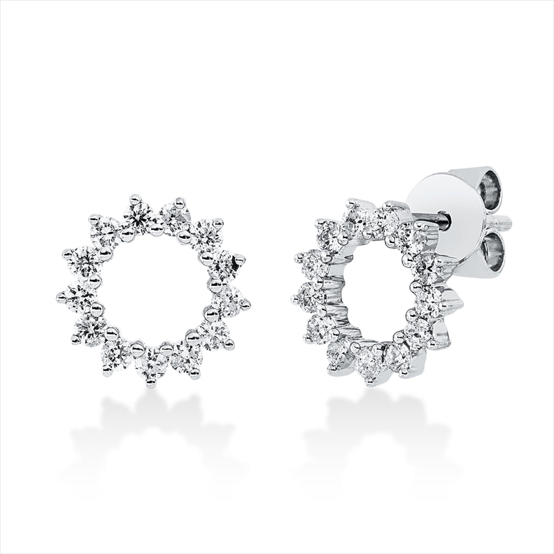Ohrstecker 18 kt WG, 26 Brill. 0,31 ct, TW-si/pi