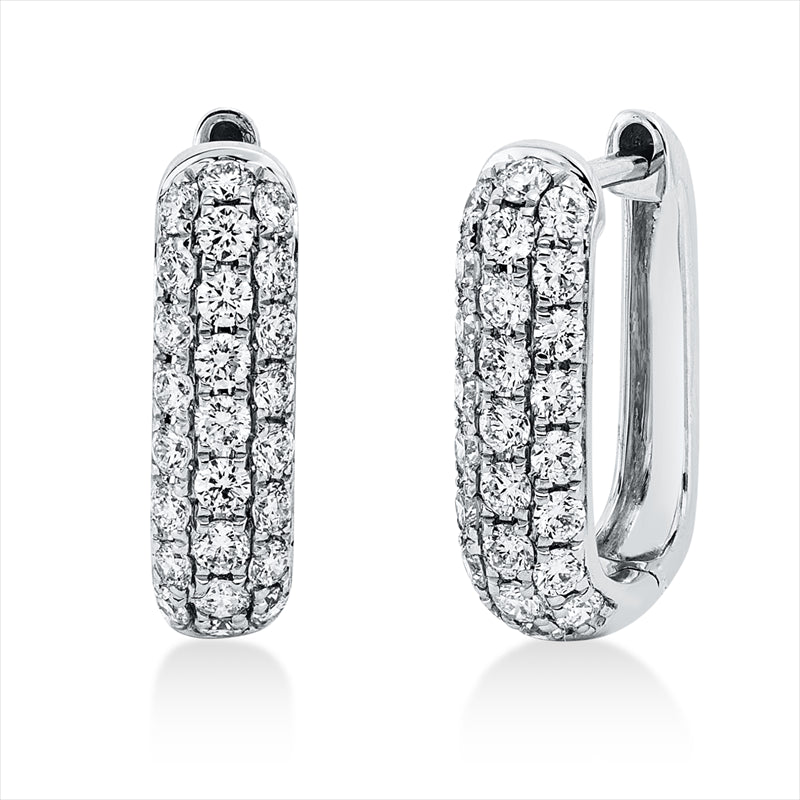 Creolen 18 kt WG, 50 Brill. 0,63 ct, TW-si