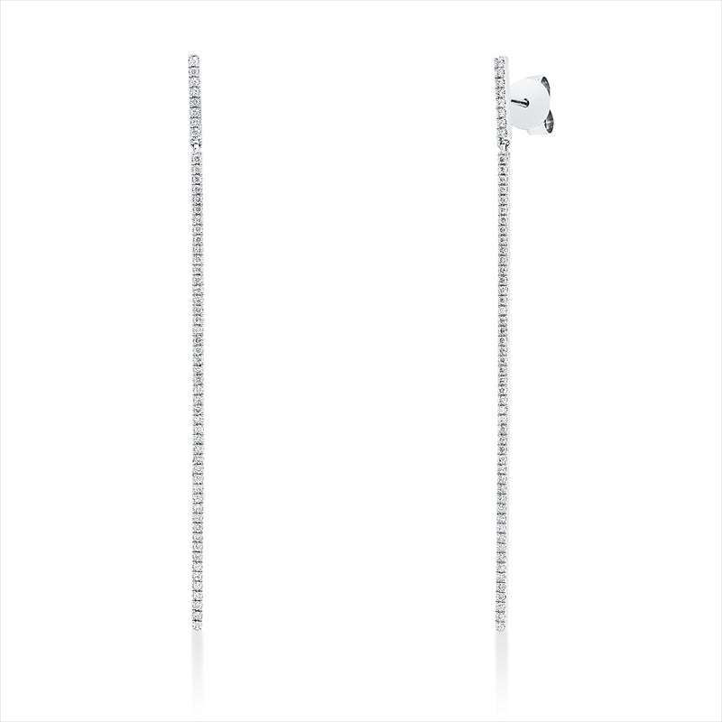 Ohrschmuck 18 kt WG, 112 Brill. 0,45 ct, TW-si