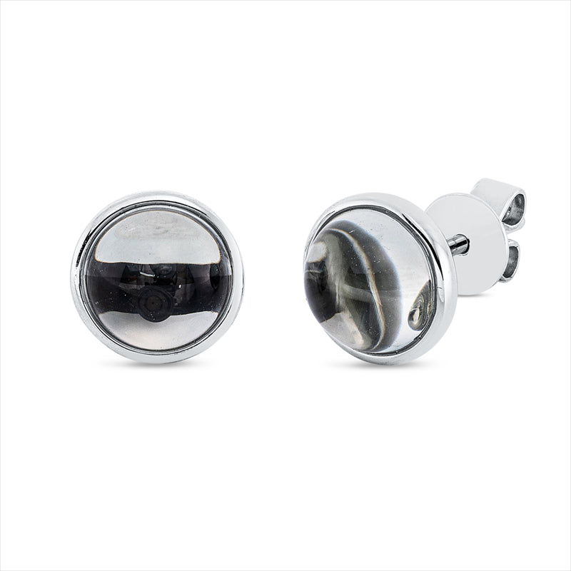 Ohrstecker 18 kt WG, 2 Amethyste 2,81 ct grün