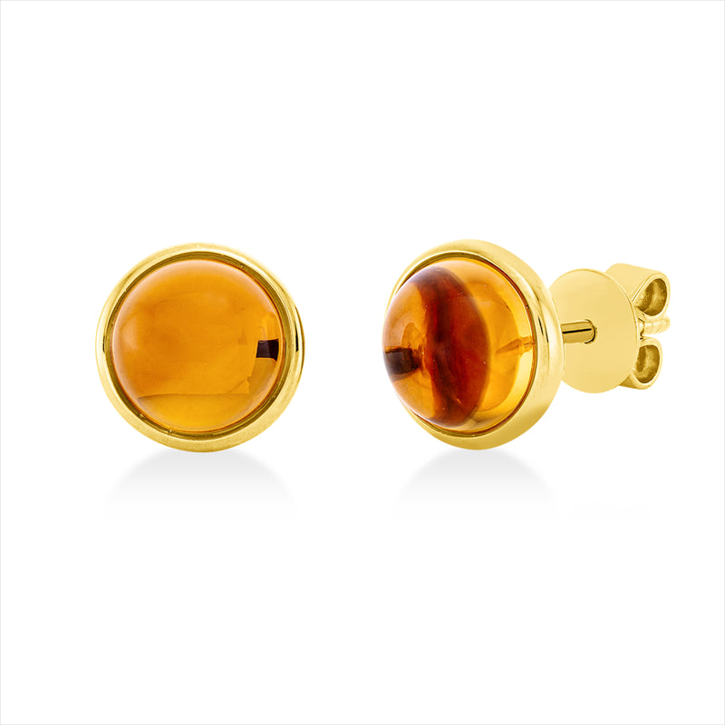 Ohrstecker 18 kt GG, 2 Citrin 0,78 ct