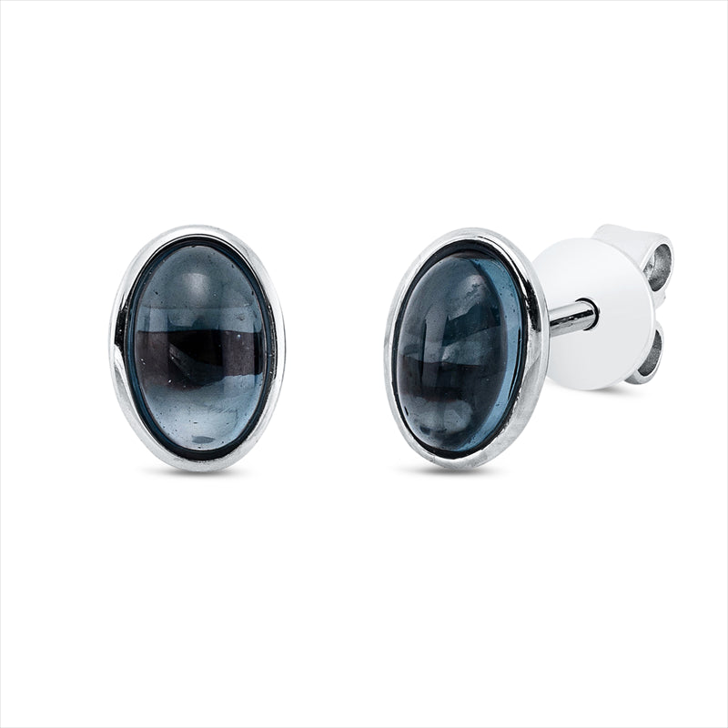 Ohrstecker 18 kt WG, 2 Topase 1,18 ct Lond. blue