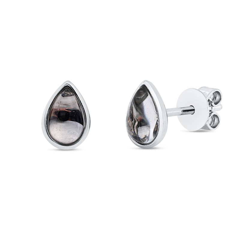 Ohrstecker 18 kt WG, 2 Amethyste 0,69 ct grün