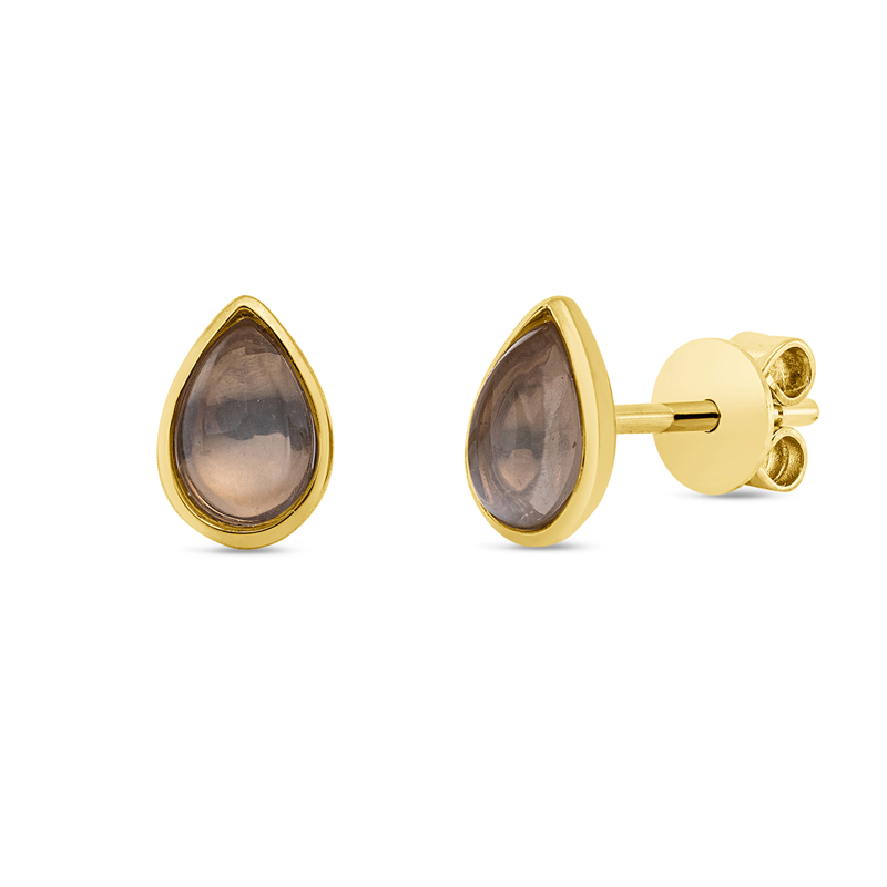 Ohrstecker 18 kt GG, 2 Mondsteine 0,77 ct