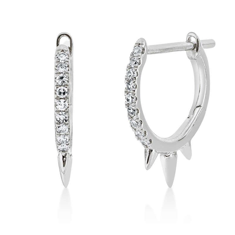Creolen 18 kt WG, 18 Dia. 0,07 ct, TW-si