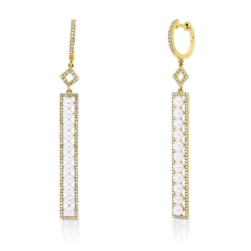 Ohrschmuck 18 kt GG, 232 Dia. 0,55 ct, W-si, 22 SW weiß 3 mm
