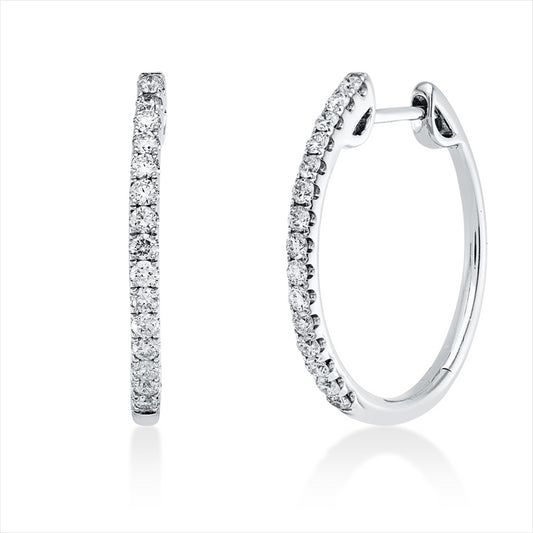 Creolen 18 kt WG, 30 Brill. 0,56 ct, TW-si