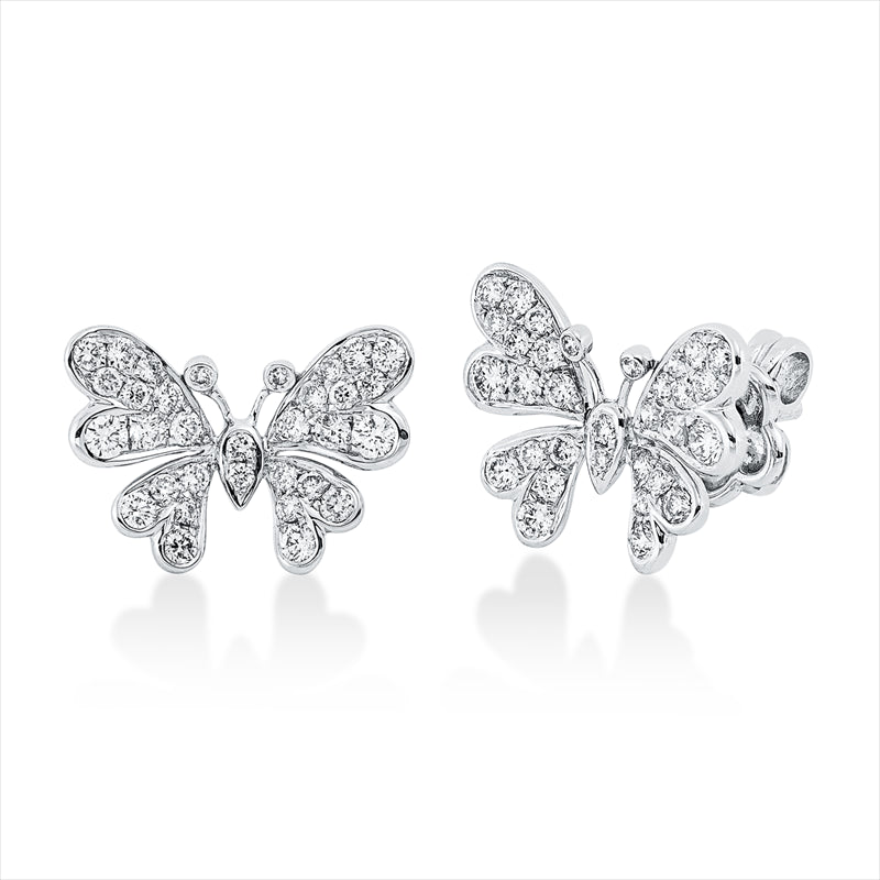 Ohrstecker 18 kt WG, 64 Brill. 0,61 ct, TW-vsi