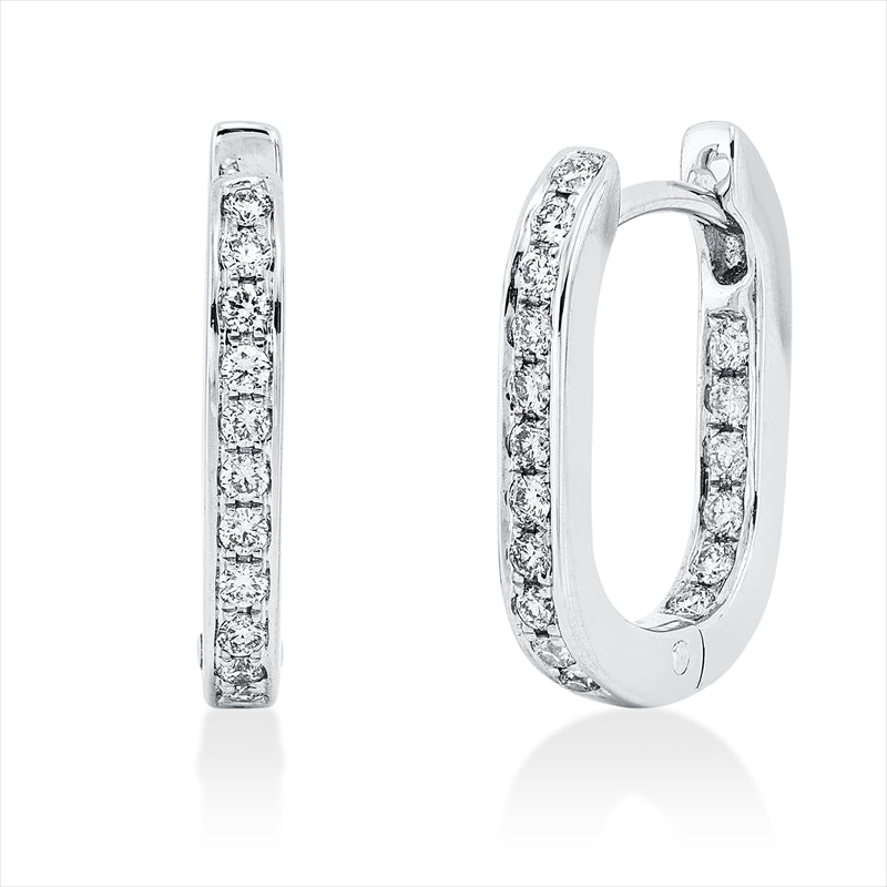 Creolen 18 kt WG, 34 Brill. 0,32 ct, TW-vsi