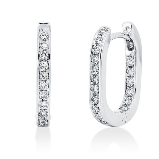 Creolen 18 kt WG, 34 Brill. 0,32 ct, TW-vsi