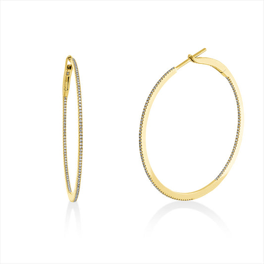 Creolen 18 kt GG, 232 Brill. 0,31 ct, TW-si