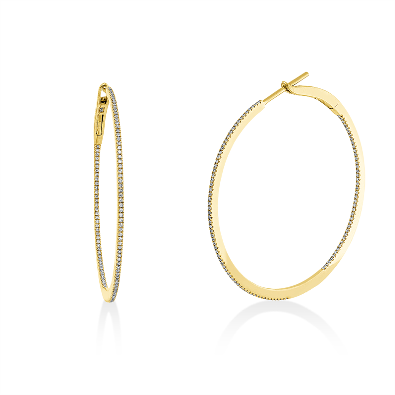 Creolen 18 kt GG, 232 Dia. 0,31 ct, TW-si