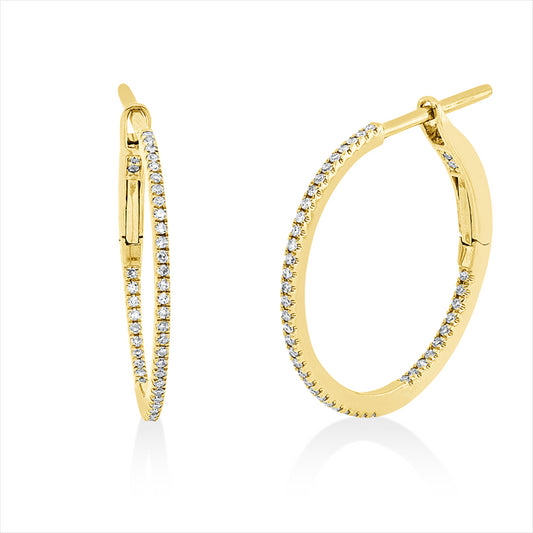 Creolen 18 kt GG, 86 Brill. 0,17 ct, TW-si