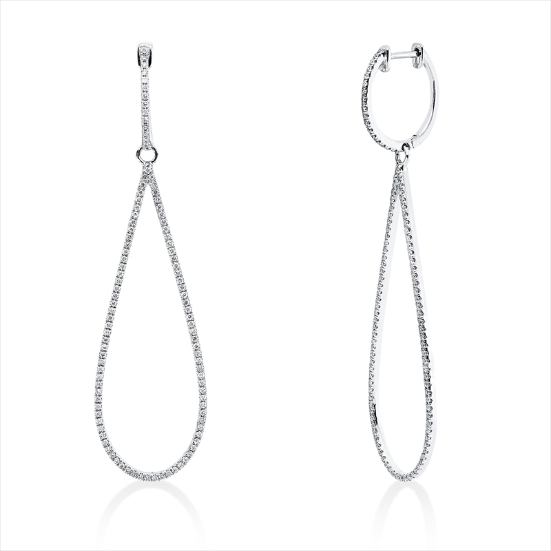 Ohrschmuck 14 kt WG, 216 Brill. 0,69 ct, TW-si