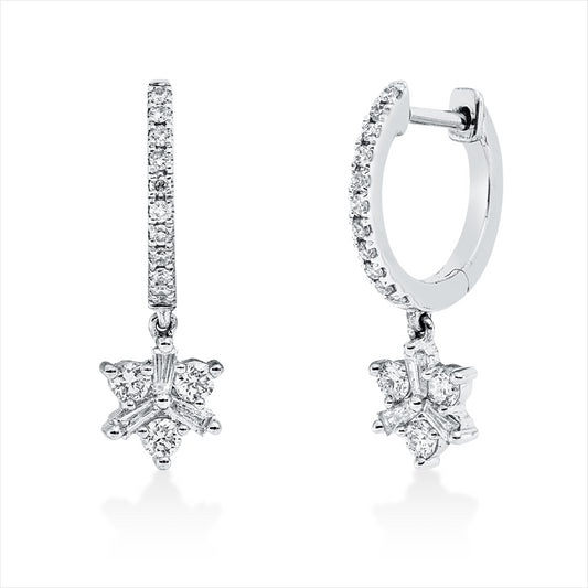 Creolen 18 kt WG, 34 Fant-Schl. 0,31 ct, TW-vsi/si