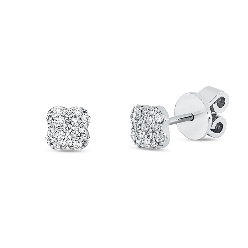 Ohrstecker 18 kt WG, 34 Brill. 0,20 ct, F-si