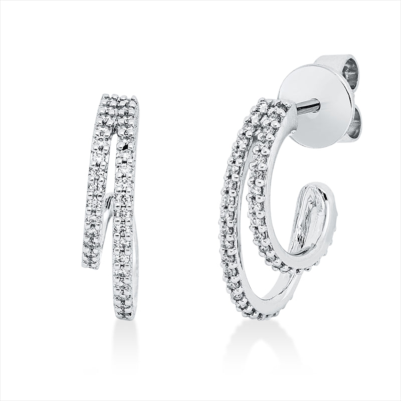 Ohrschmuck 18 kt WG, 98 Brill. 0,25 ct, W-si
