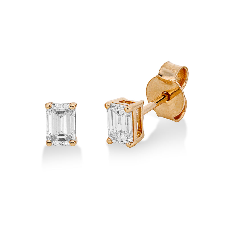 Ohrstecker 18 kt GG, GIA 6525725460, GIA 152574979, 2 Sm.schliff 0,60 ct, E-vs2