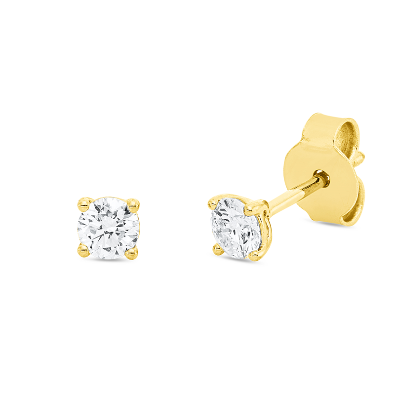 Ohrstecker 18 kt GG, 2 Brill. 0,40 ct, TW-si
