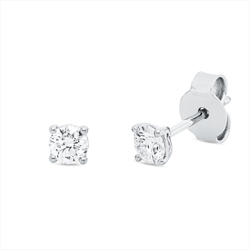 Ohrstecker 18 kt WG, 2 Brill. 0,40 ct, TW-si