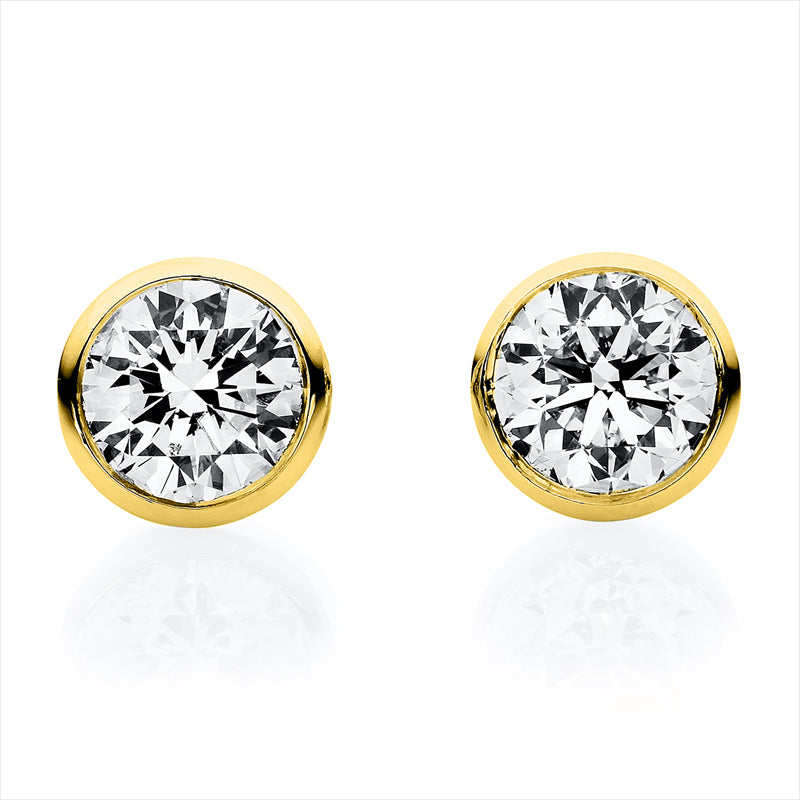 Ohrstecker 18 kt GG, GIA5523483573+GIA7521533500, 2 Brill. 0,76 ct, TW-vvs2
