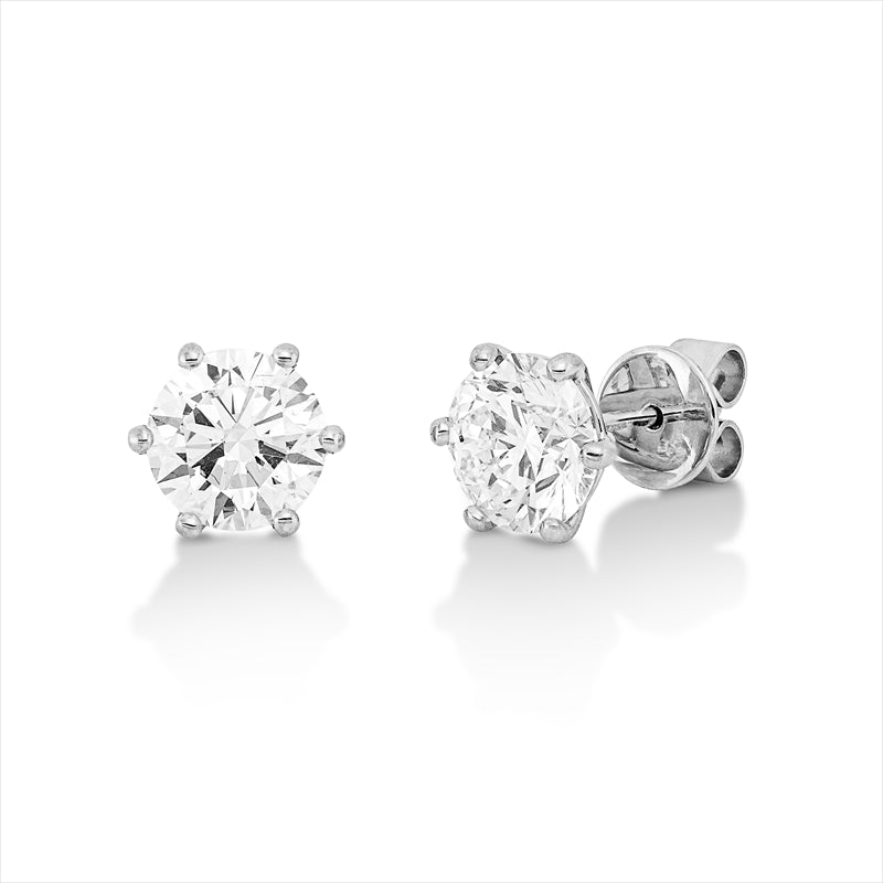 Ohrstecker 18 kt WG, GIA1518623019+GIA7516369552, 2 Brill. 3,01 ct, TW-vs2