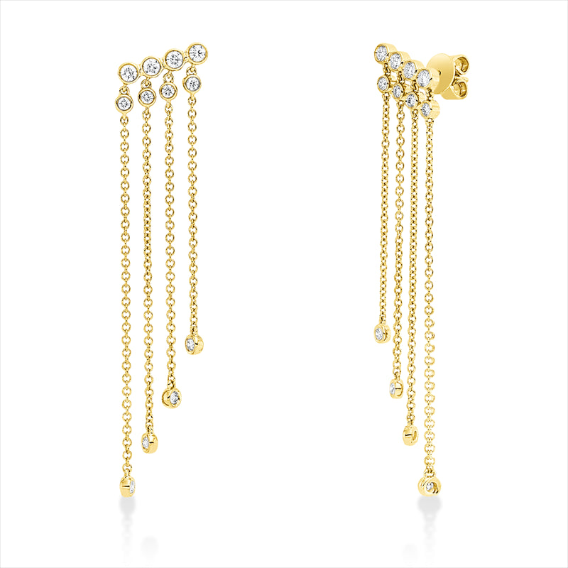 Ohrschmuck 14 kt GG, 8 Brill. 0,27 ct, TW-si, 16 0,26 ct, TW-si