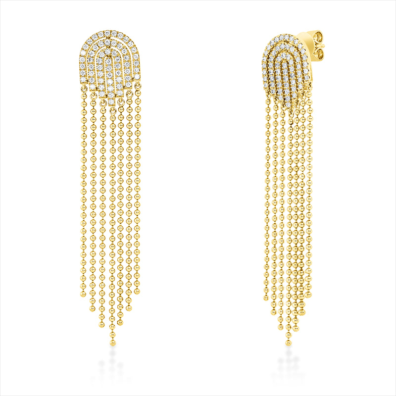 Ohrschmuck 14 kt GG, 116 Brill. 0,52 ct, TW-si