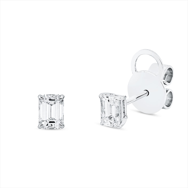 Ohrstecker 18 kt WG, 2 Sm.schliff 0,63 ct, TW-vsi