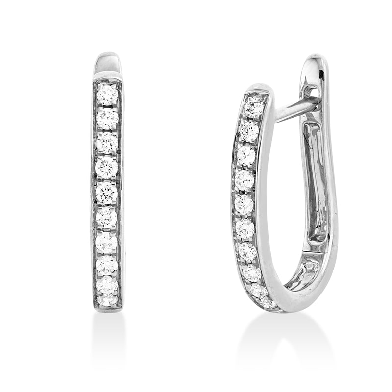 Creolen 18 kt WG, 20 Brill. 0,14 ct, TW-si