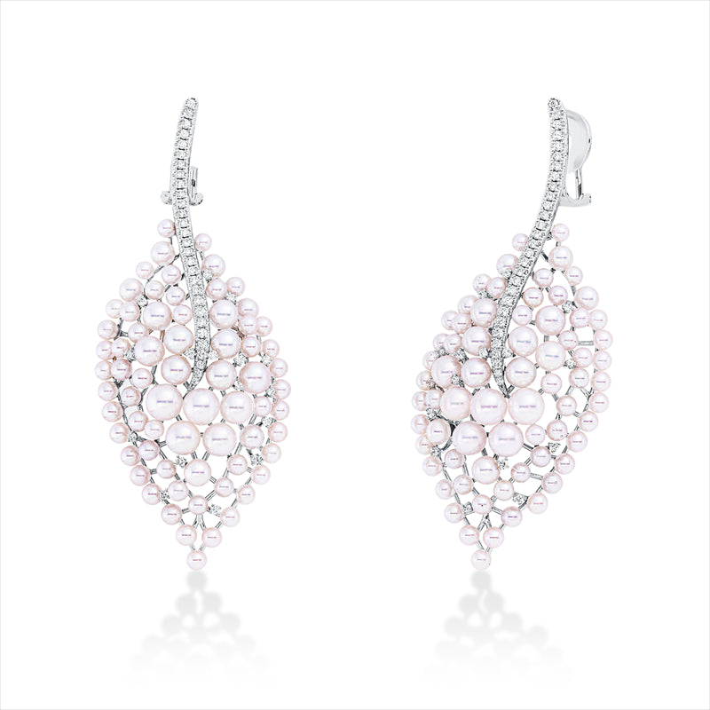 Ohrschmuck 18 kt WG, 90 Brill. 0,77 ct, TW-si, 138 SW weiß