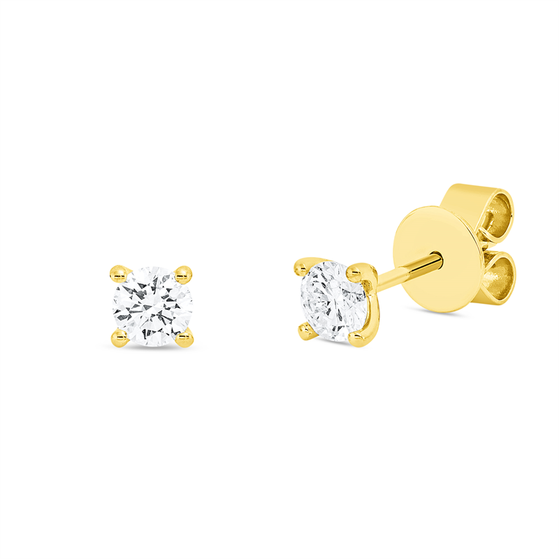 Ohrstecker 18 kt GG, 2 Brill. 0,50 ct, TW-si